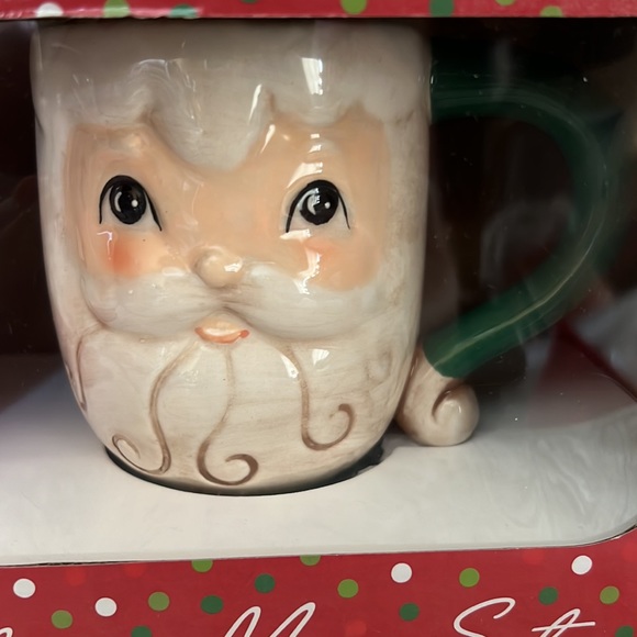 NIB Johanna Parker Christmas Santa & Mrs. Claus Mug Set Of 2 - RED & GREEN - Picture 3 of 6